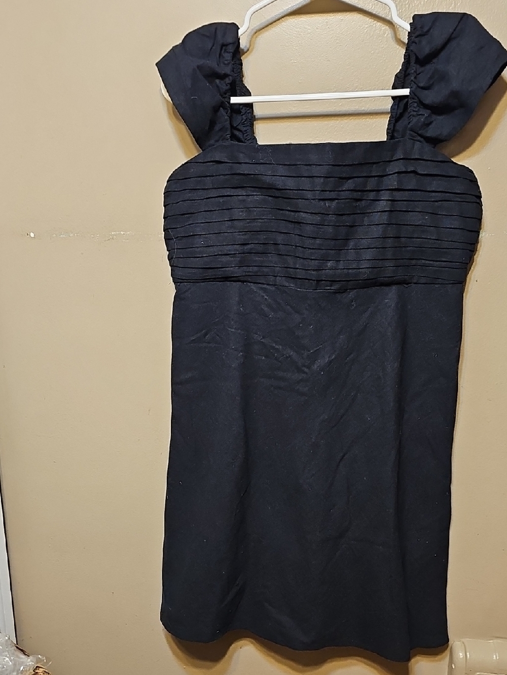 Abercrombie & Fitch Black Pleated Bodice Mini Dress